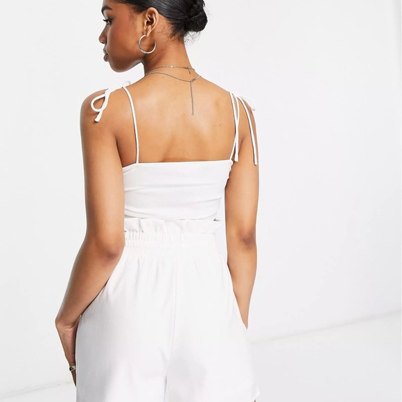 Tie front white top - Picture 3 of 4